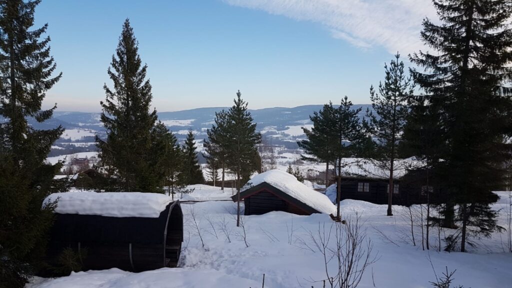 Der Blick aus unserem Airbnb in Norwegen