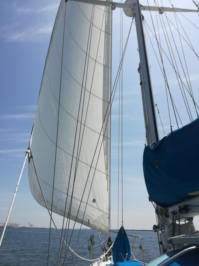 Flying genoa of a Kelly Peterson 44