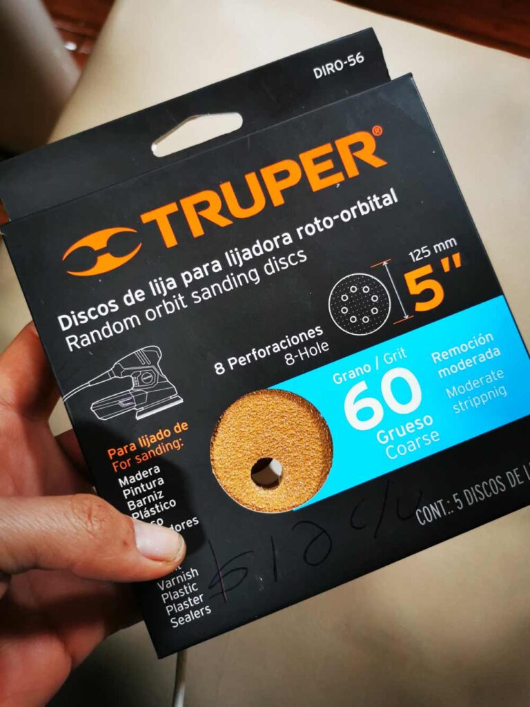 Truper 60 grit sanding discs