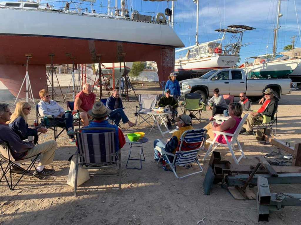 Cruising Community Barbecue Party at Cabrales Boatyard, Puerto Peñasco