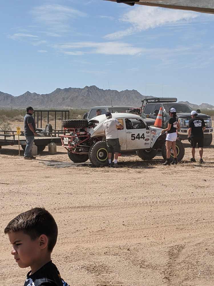 Desert pit stop scene