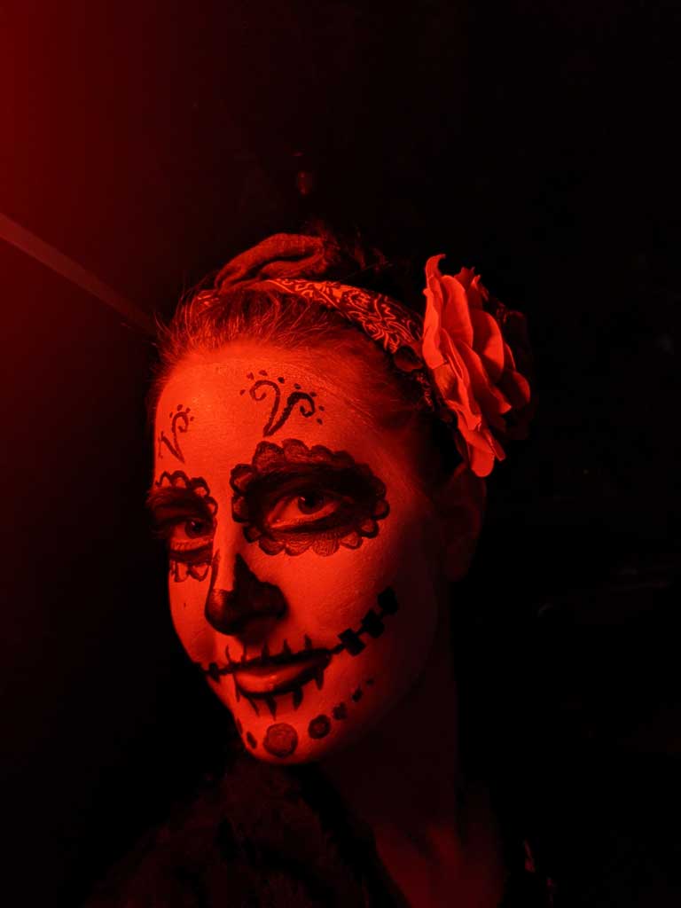 Day of the dead or dia de muertos face painting